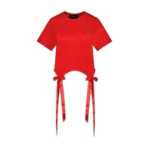 Simone Rocha Bow Tails T Shirt - Synthetic - Red - NWT
